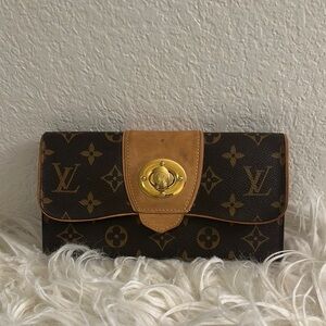 Louis Vuitton Brown and Gold Monogram Wallet